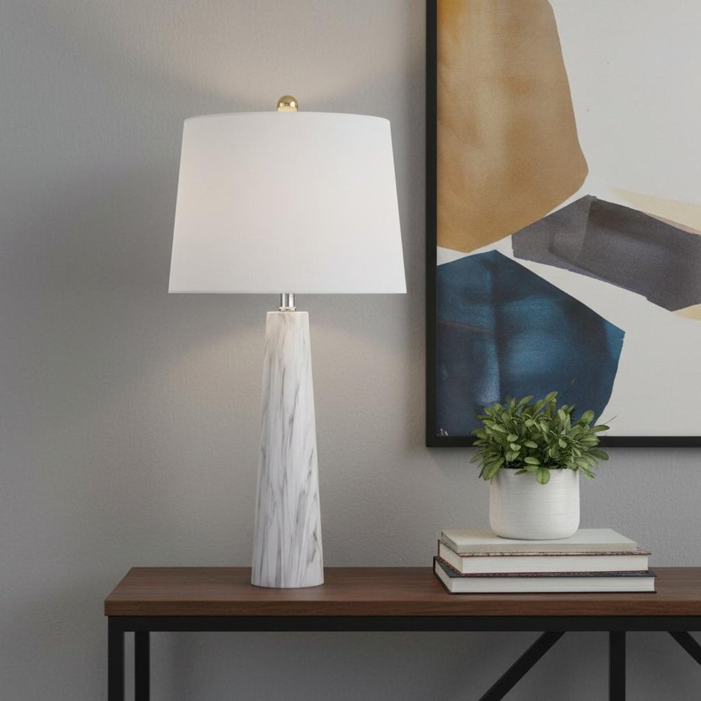 29" Clear Novelty Table Lamp LED With Drum Shade