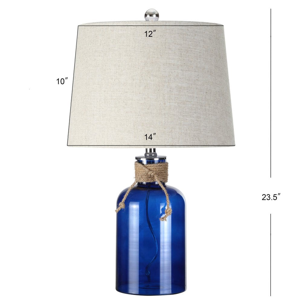 24" Clear Novelty Table Lamp LED With Drum Shade