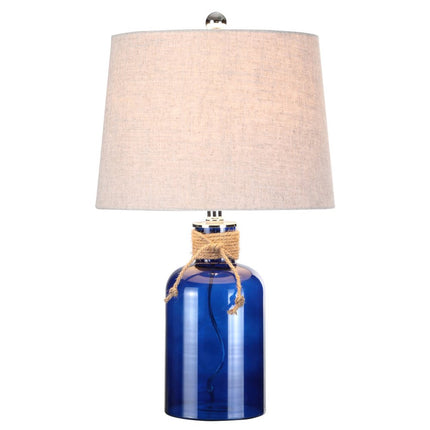 24" Clear Novelty Table Lamp With Drum Shade HomeRoots