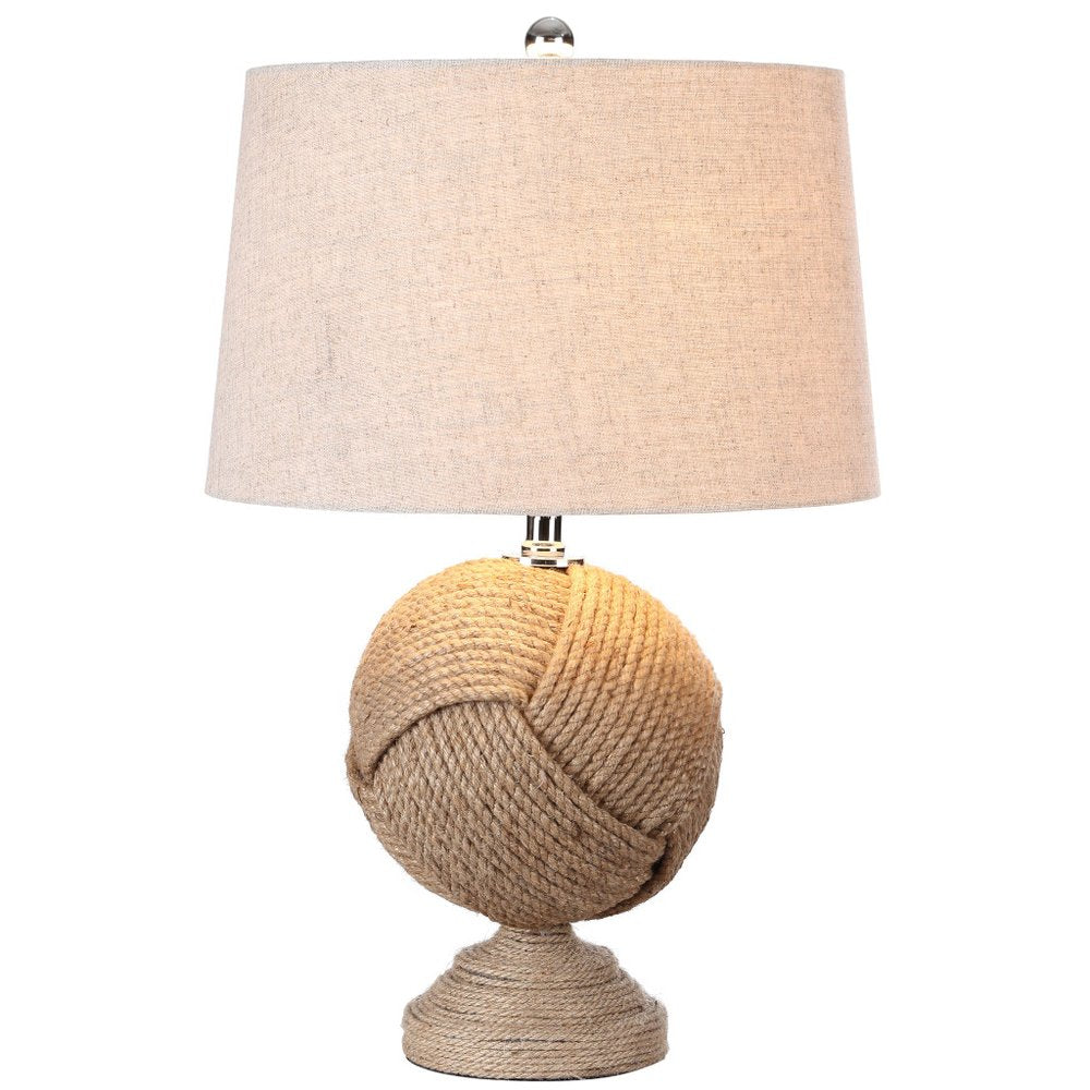 24" Brown Novelty Table Lamp LED With Drum Shade