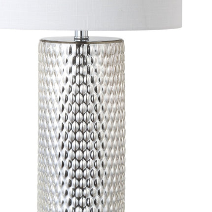 30" Silver Table Lamp With Drum Shade HomeRoots