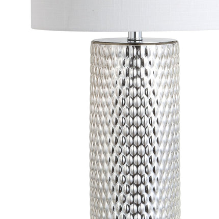 30" Silver Table Lamp With Drum Shade HomeRoots