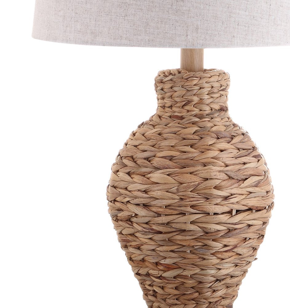 31" Natural Urn Table Lamp LED With Drum Shade