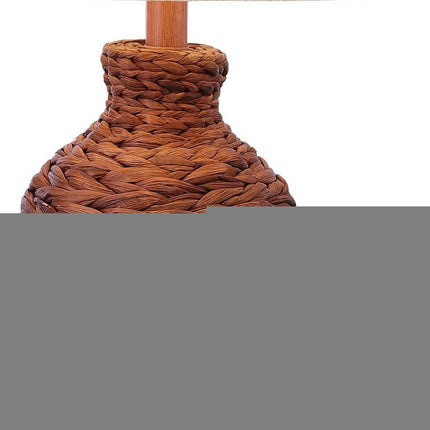31" Dark Brown Urn Table Lamp With Drum Shade HomeRoots