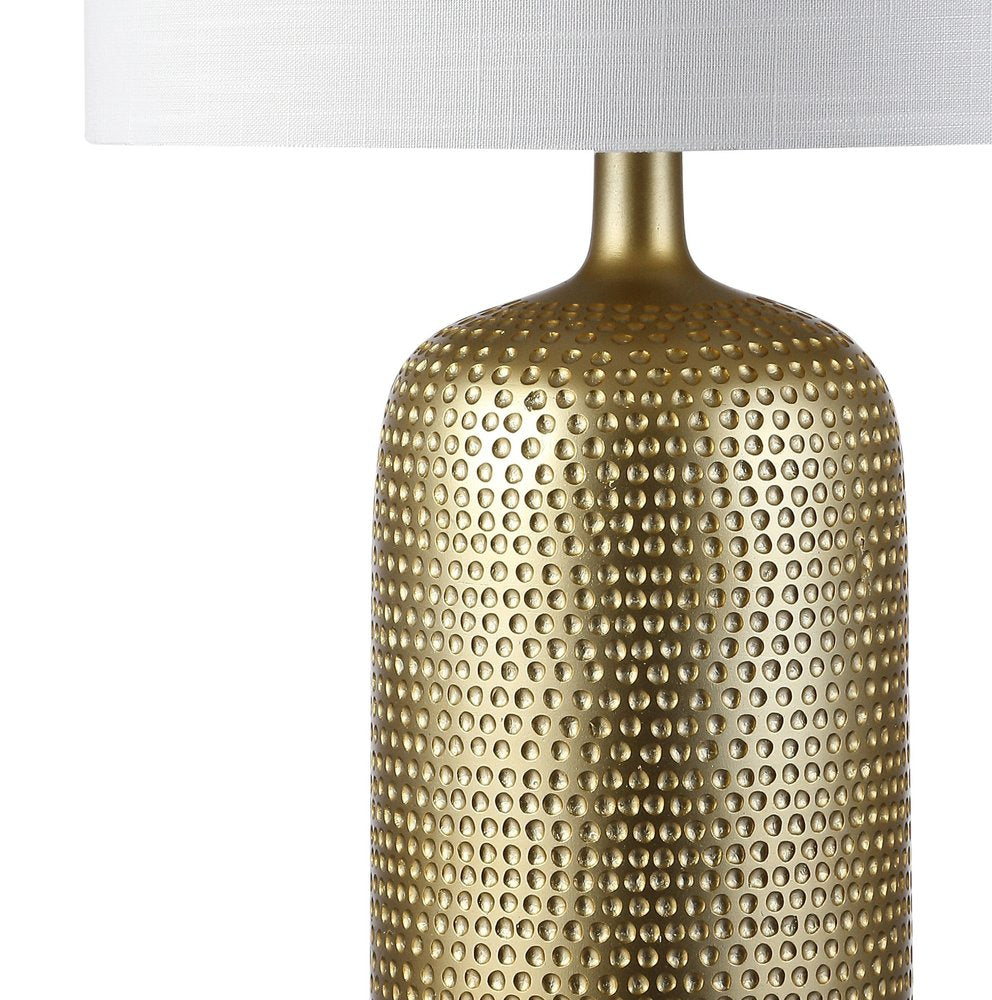 30" Gold Novelty Table Lamp LED With Drum Shade