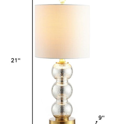 21" Gold Globe Table Lamp With Drum Shade HomeRoots