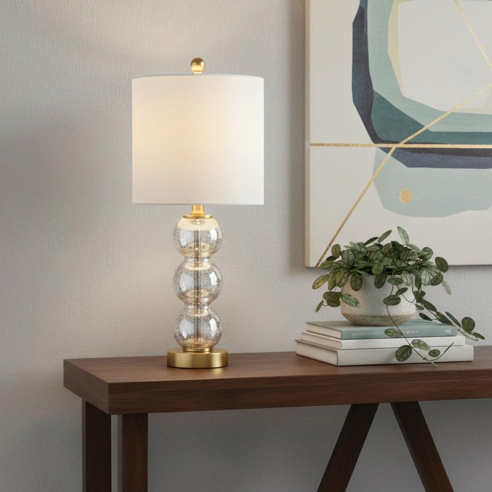 21" Gold Novelty Table Lamp LED With Globe Shade