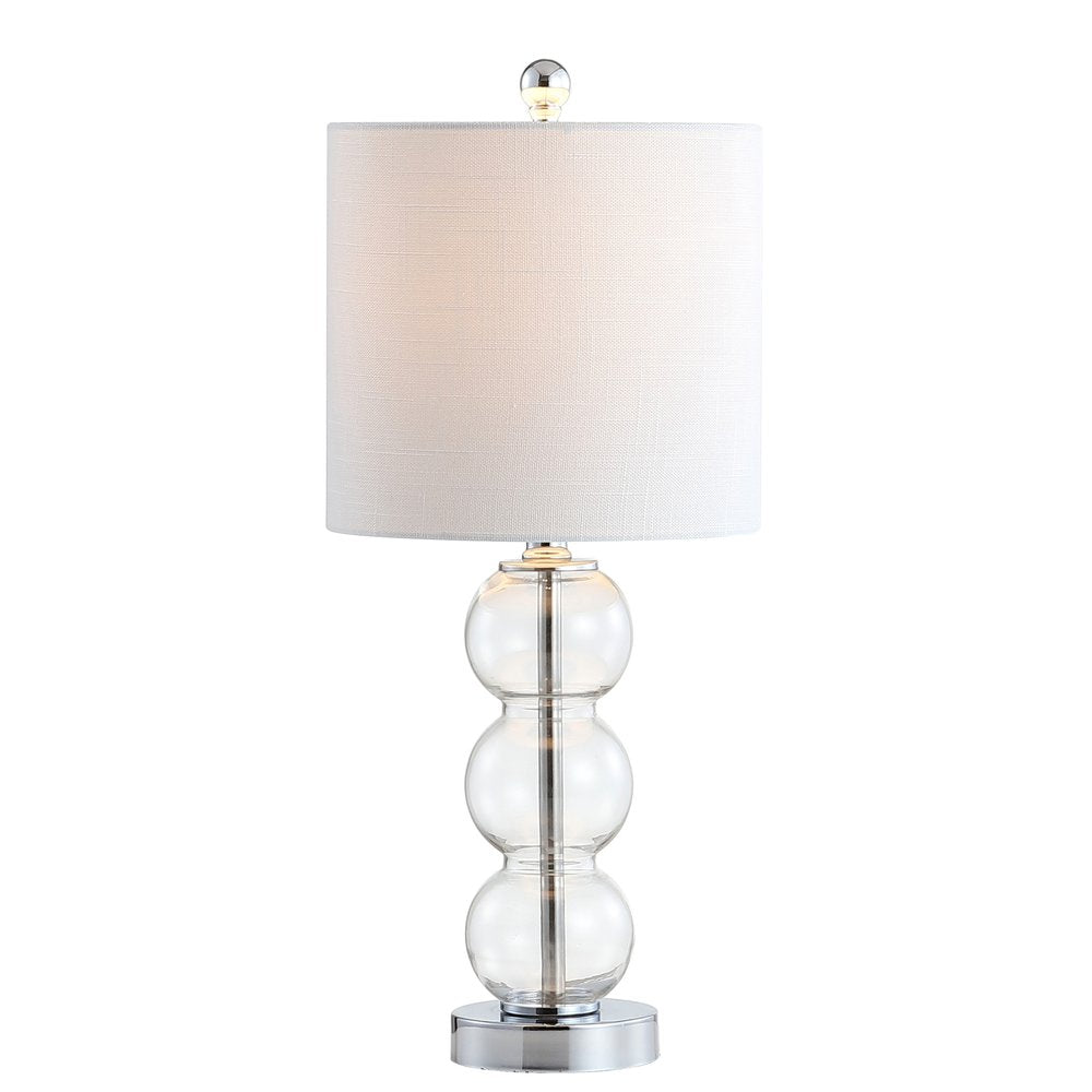 21" Silver Novelty Table Lamp LED With Globe Shade