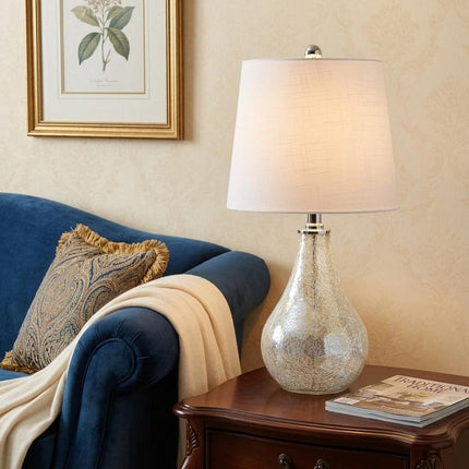 20" Clear Novelty Table Lamp With Drum Shade HomeRoots