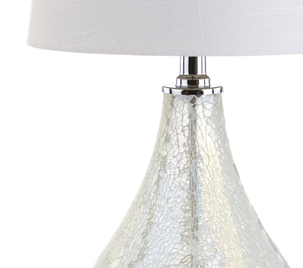 20" Clear Novelty Desk Lamp LED With Drum Shade