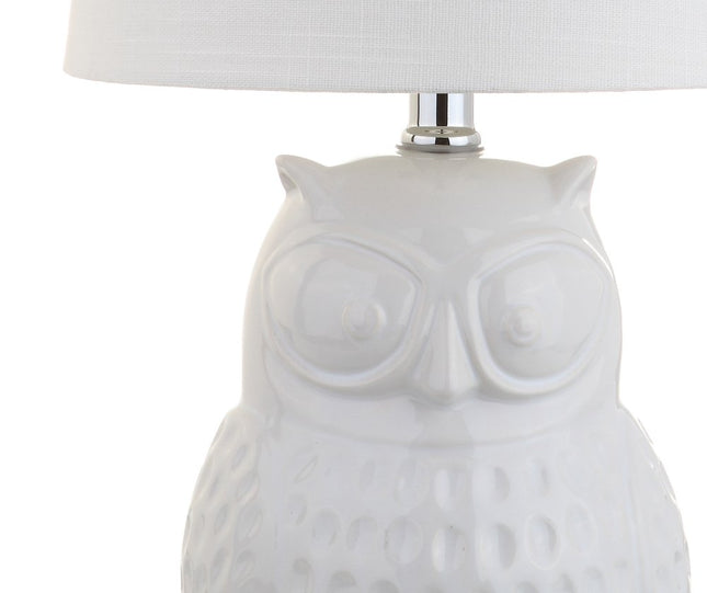 21" Clear Novelty Desk Lamp With Drum Shade