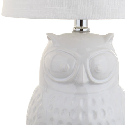 21" Clear Novelty Desk Lamp With Drum Shade