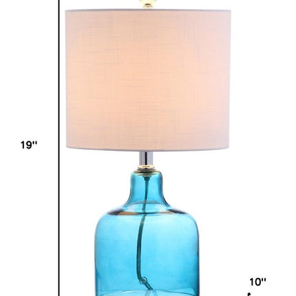 19" Clear Novelty Desk Lamp With Drum Shade HomeRoots