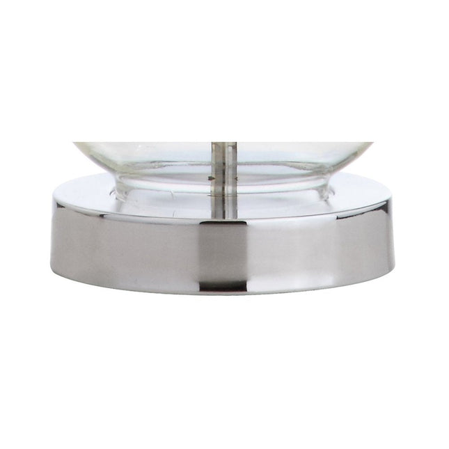 20" Silver Novelty Desk Lamp With Drum Shade HomeRoots