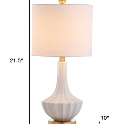 22" Gold Urn Table Lamp With Drum Shade HomeRoots