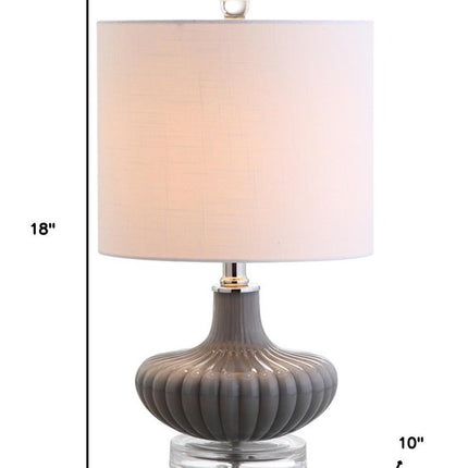 18" Clear Novelty Table Lamp With Drum Shade HomeRoots