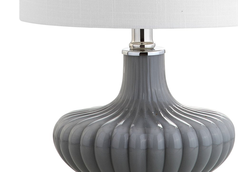 18" Clear Novelty Table Lamp LED With Drum Shade