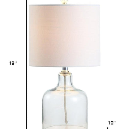 19" Silver Novelty Table Lamp With Drum Shade HomeRoots