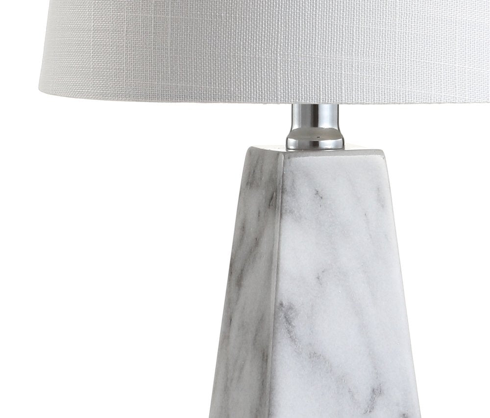 21" White Novelty Table Lamp LED With Empire Shade