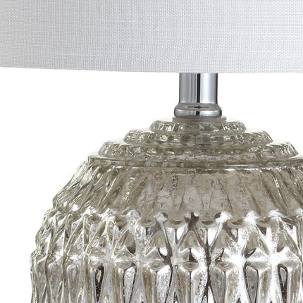 21" Silver Novelty Table Lamp With Globe Shade HomeRoots