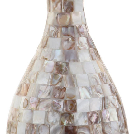 27" Ivory And Beige Novelty Table Lamp With Drum Shade HomeRoots