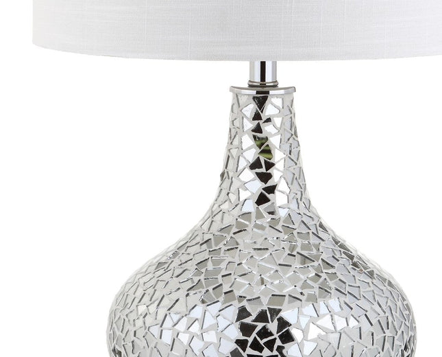 26" Silver Novelty Table Lamp With Drum Shade HomeRoots