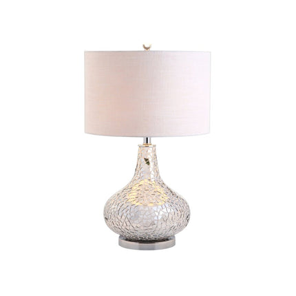 26" Silver Novelty Table Lamp With Drum Shade HomeRoots