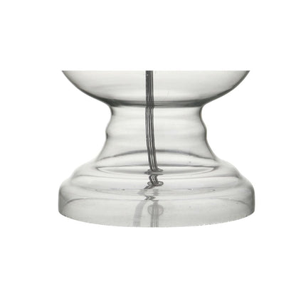 Set of Two 29" Clear Novelty Table Lamps With Drum Shades HomeRoots