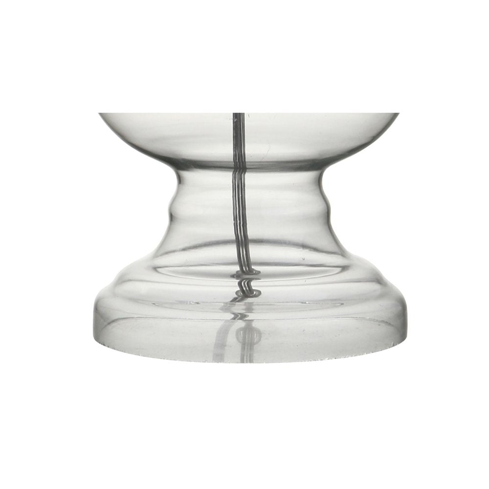 Set of Two 29" Clear Novelty Table Lamps LED With Drum Shades