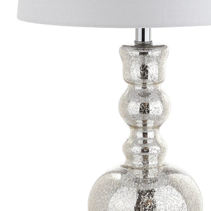 Set of Two 29" Silver Novelty Table Lamps With Drum Shades HomeRoots