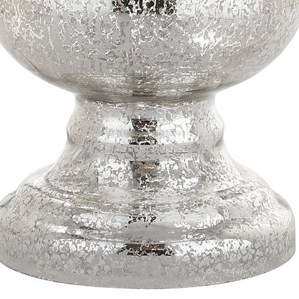 Set of Two 29" Silver Novelty Table Lamps With Drum Shades HomeRoots