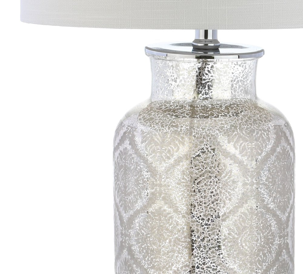 25" Clear Novelty Table Lamp LED With Drum Shade