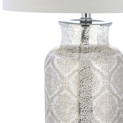 25" Clear Table Lamp With Drum Shade HomeRoots