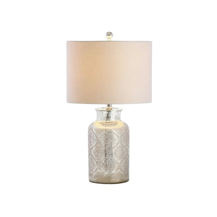 25" Clear Table Lamp With Drum Shade HomeRoots