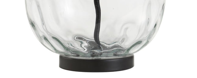 27" Black Globe Table Lamp With Globe Shade
