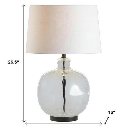 27" Black Globe Table Lamp With Globe Shade HomeRoots
