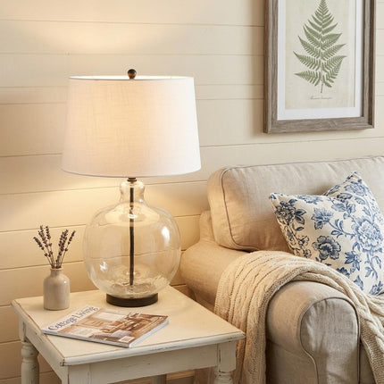 27" Black Globe Table Lamp With Globe Shade HomeRoots