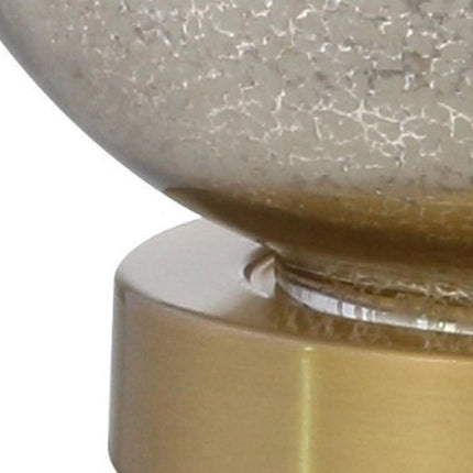 Set of Two 25" Gold Novelty Table Lamps With Drum Shades HomeRoots