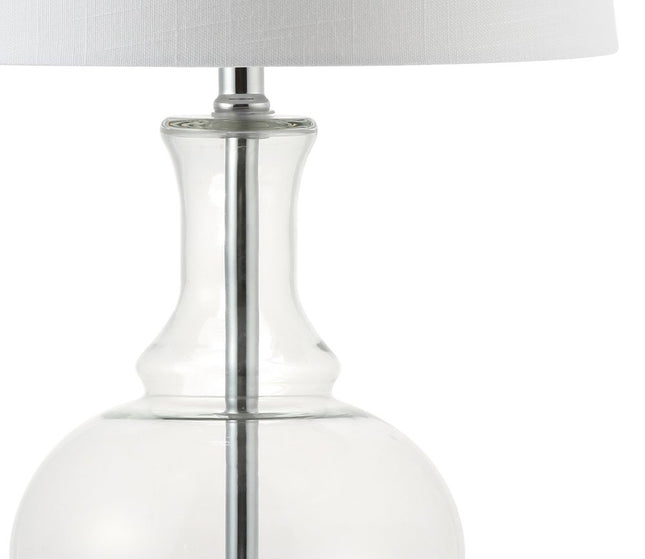 Set of Two 25" Silver Novelty Table Lamps With Drum Shades