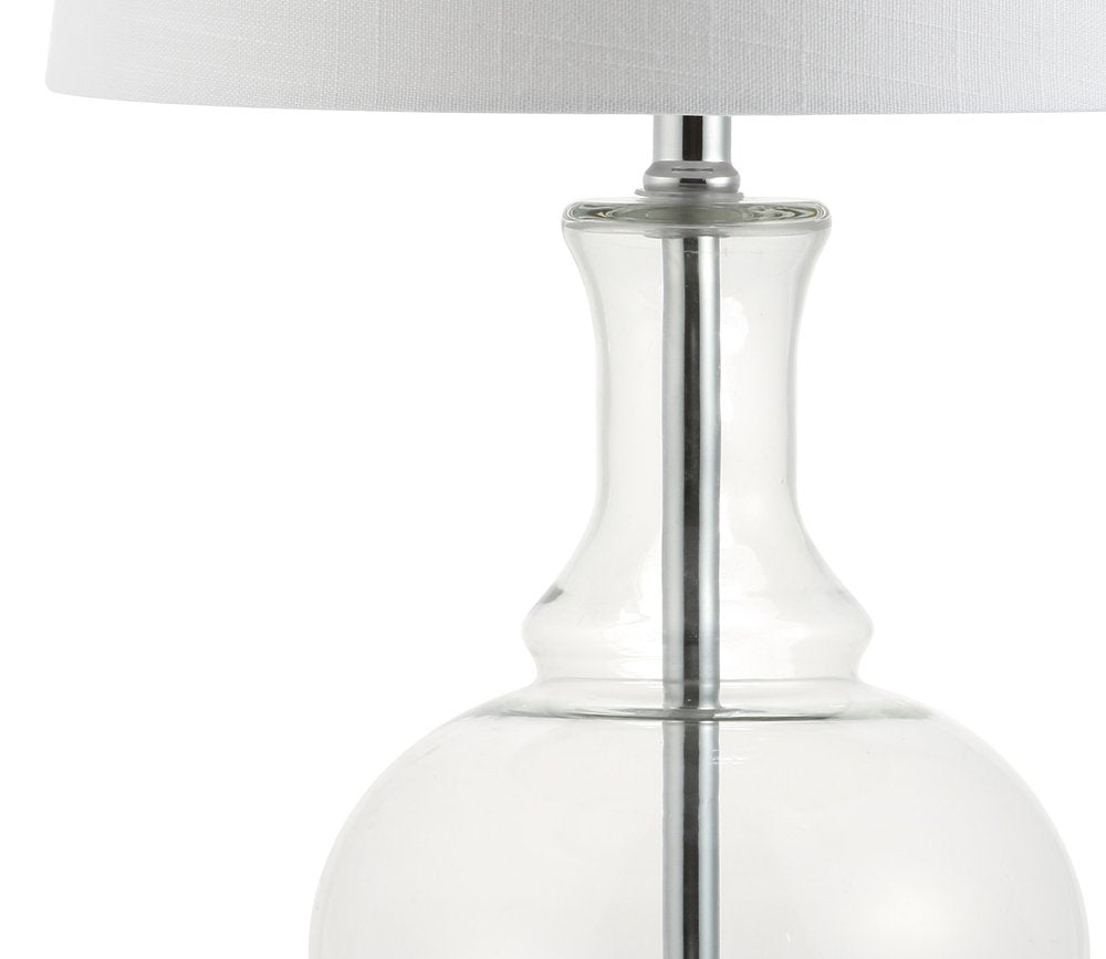 Set of Two 25" Silver Novelty Table Lamps LED With Drum Shades