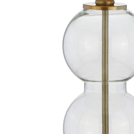 Set of Two 27" Gold Novelty Table Lamps With Drum Shades HomeRoots