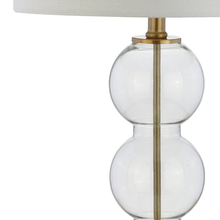 Set of Two 27" Gold Novelty Table Lamps With Drum Shades HomeRoots