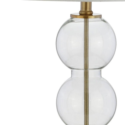 Set of Two 27" Gold Novelty Table Lamps With Drum Shades HomeRoots