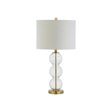 Set of Two 27" Gold Novelty Table Lamps With Drum Shades HomeRoots