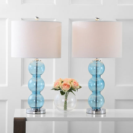 Set of Two 27" Silver Novelty Table Lamps With Drum Shades HomeRoots