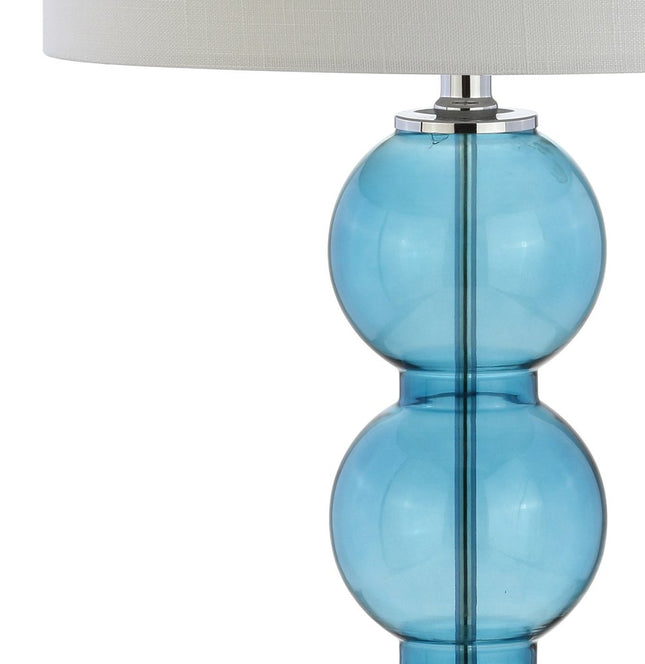 Set of Two 27" Silver Novelty Table Lamps With Drum Shades HomeRoots