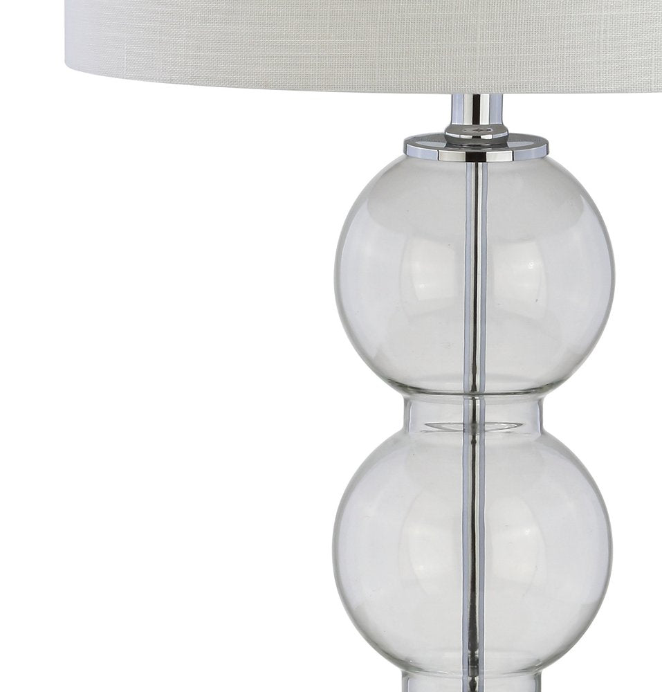 Set of Two 27" Silver Novelty Table Lamps LED With Drum Shades