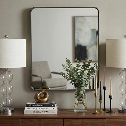 Set of Two 27" Silver Novelty Table Lamps With Drum Shades HomeRoots