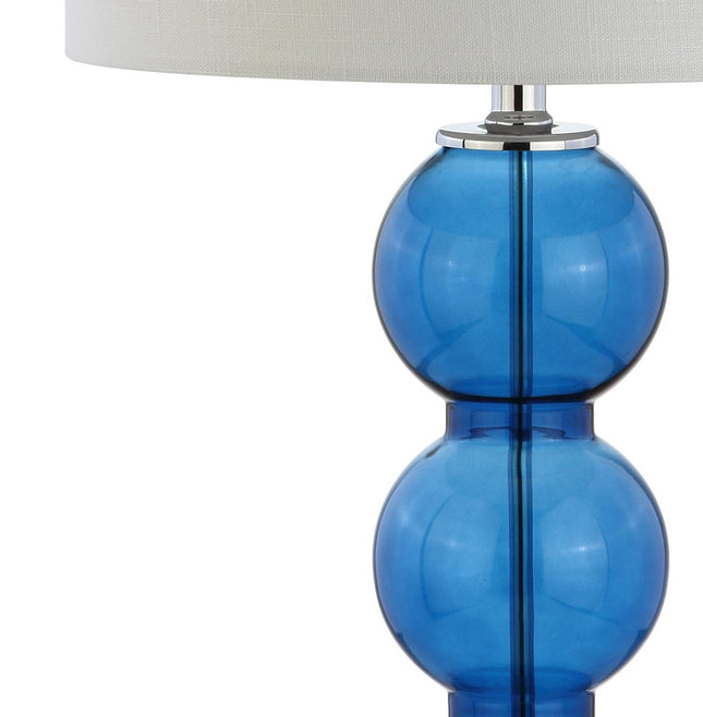 Set of Two 27" Silver Novelty Table Lamps With Drum Shades HomeRoots