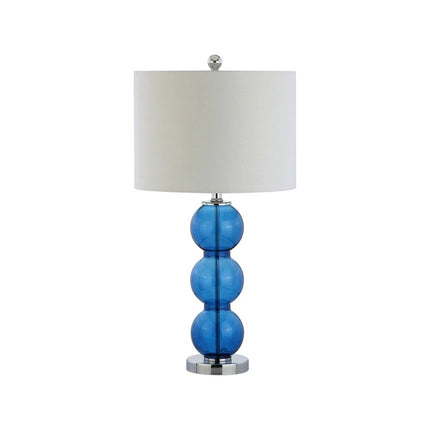 Set of Two 27" Silver Novelty Table Lamps With Drum Shades HomeRoots